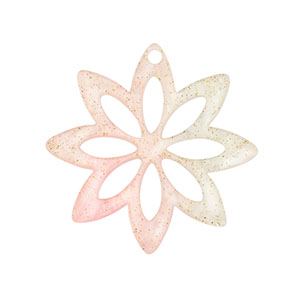 Resin pendants flower Light Pink