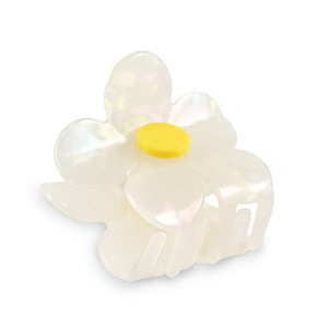 Hair accessories hair claw flower White