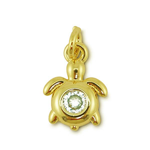 Brass TQ metal charms turtle Gold