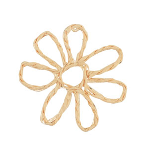Raffia pendants flower 55mm Light Peach