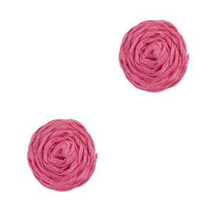 Raffia pendants 12mm Fuchsia