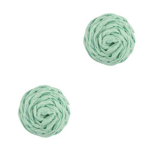 Raffia pendants 12mm Mint Green