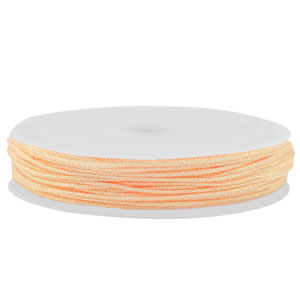Macram&eacute; bead cord braided 1mm Peach Metallic