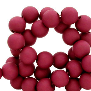 8 mm acrylic beads Berry Wine Red