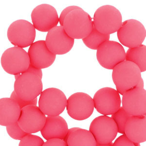4 mm acrylic beads Neon Pink