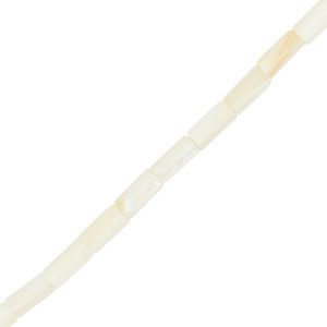 Shell beads tube Off White