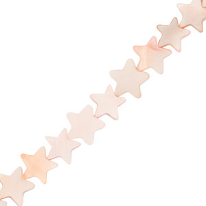 Shell beads star Light Pink