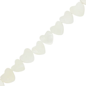 Shell beads heart Off White