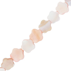Shell beads flower Light Pink