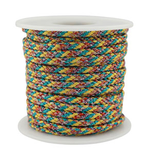 Trendy cord braided 3.5mm Yellow-Green-Red