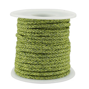 Trendy cord braided 3.5mm Green-Silver