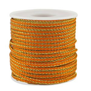 Trendy cord braided 2.3mm Orange-Gold