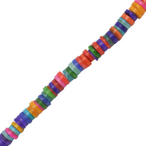Shell beads disc Multicolor