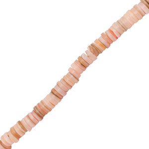 Shell beads disc Pink-Sand Brown