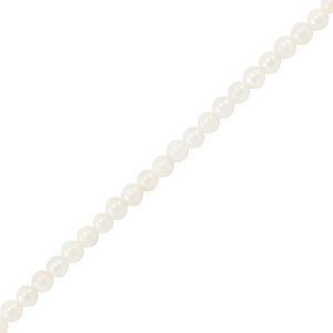 Shell beads round White