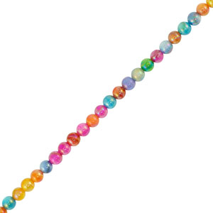 Shell beads round Multicolor