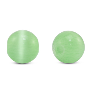 6 mm glass beads Cat's eye Light Green
