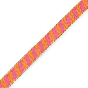 Ribbon text stripes Orange-Pink