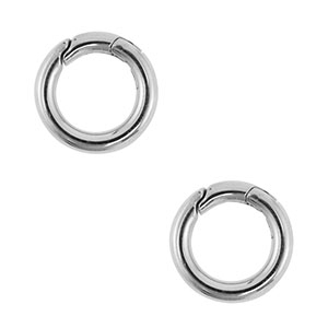 Stainless Steel findings clasp round Silver