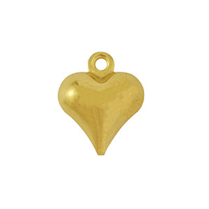 Stainless steel charms heart Gold