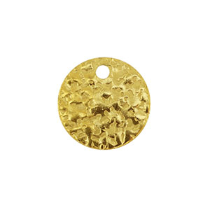 Stainless steel charms round Gold