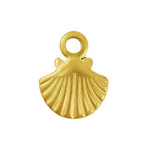 Stainless steel charms shell Gold