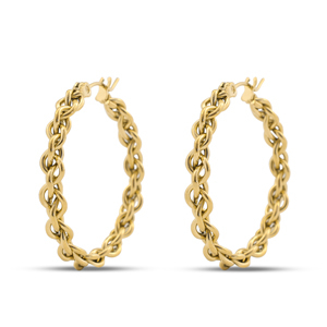 Stainless steel earrings creole Gold