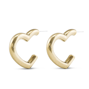 Trendy earrings heart Gold