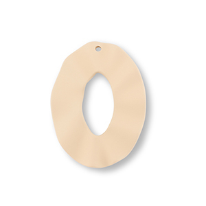 Acrylic charms oval Dark Beige