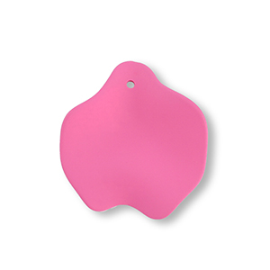 Acrylic charms leaf Magenta Pink