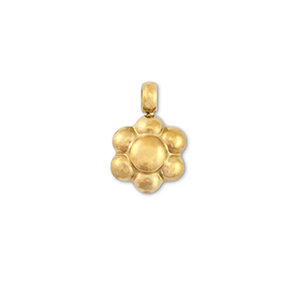 Stainless steel charms flower Gold