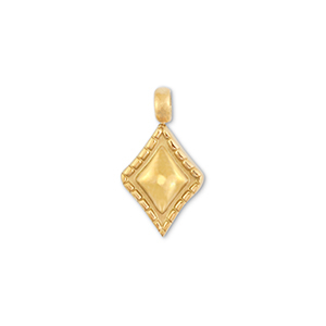 Stainless steel charms rhombus Gold
