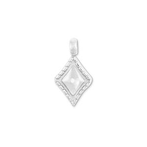 Stainless steel charms rhombus Silver