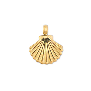 Stainless steel charms shell Gold