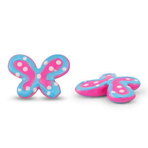 Acrylic beads butterfly Pink-Blue-White