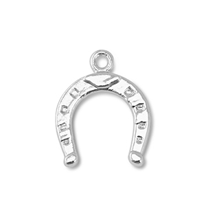 Metal charms horseshoe Silver