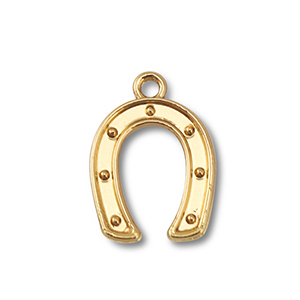Metal charms horseshoe Gold