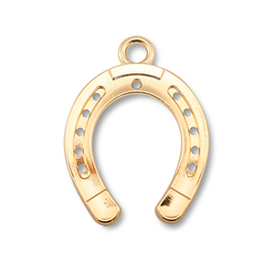 Metal charms horseshoe Gold