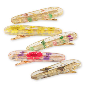 Hair Accessories hairclips dried flowers Mixed colors