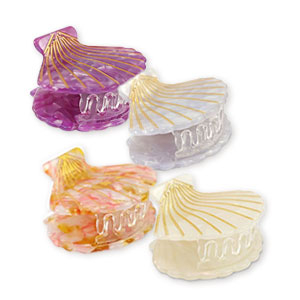 Hair Accessories hair claw mix shell Gold-Purple
