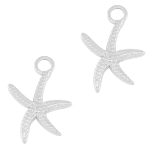 Stainless steel charms starfish Silver