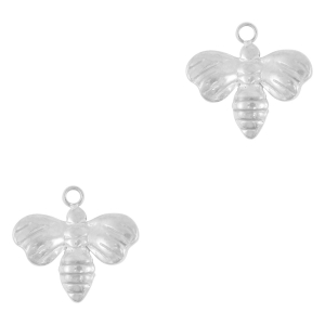 Stainless steel charms wasp Silver