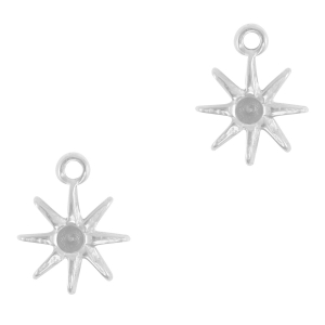 Stainless steel charms star Silver