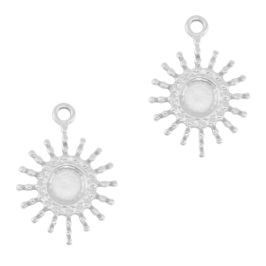 Stainless steel charms sun Silver