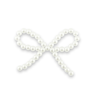 Statement charms pearl bow Pearl White