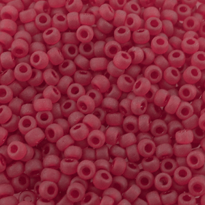 Miyuki seed beads 8/0 Transparent Matte Ruby Red 8-141F