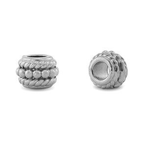 Stainless steel beads rondelle Silver
