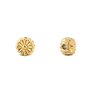 Stainless steel beads flower Gold