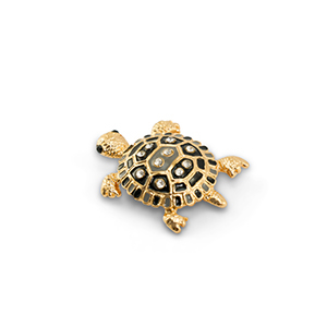 Brooches turtle Gold-Black-Grey