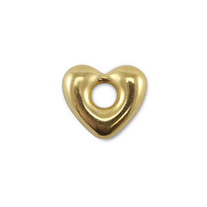 Stainless steel findings heart Gold
